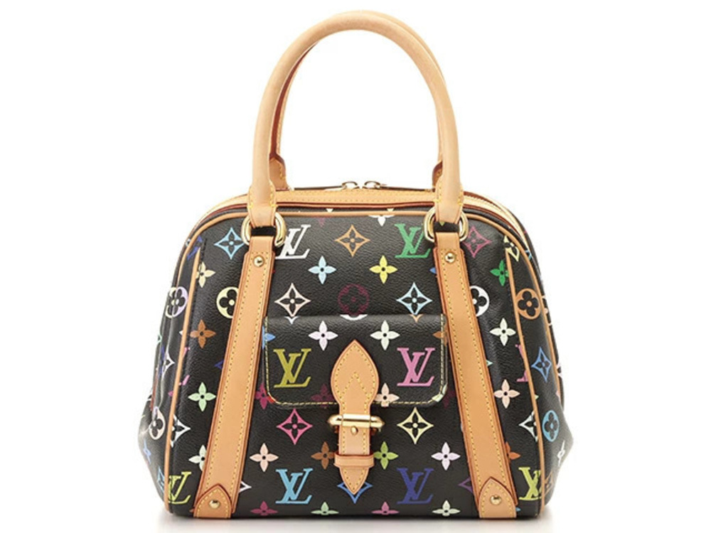LOUIS VUITTON Priscilla Handbag Monogram Multicolor Noir Black